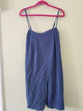 Zara Navy Blue Spaghetti Strap Romper